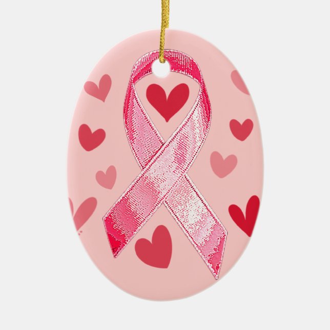 PINK RIBBON Ornament (Front)