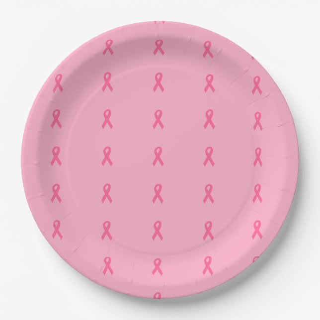 "Pink Ribbon" Paper Plates (Front)