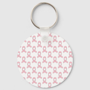 Pink Ribbon Pattern Key Ring