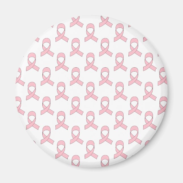 Pink Ribbon Pattern Magnet (Front)