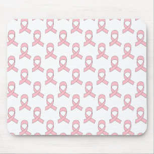 Pink Ribbon Pattern Mouse Mat