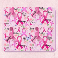 Pink Ribbon Personalise Words & Name Breast Cancer