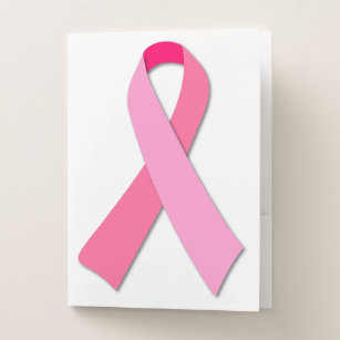 Pink Ribbon Pocket Folder