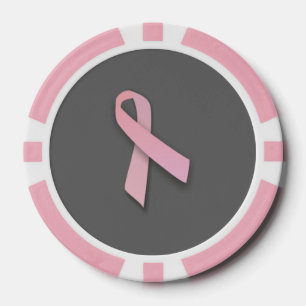 Pink Ribbon - poker chips