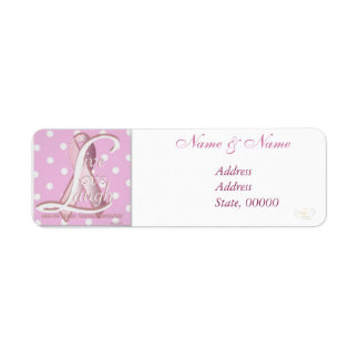 Pink Ribbon Polka Dots Address Label-Customise