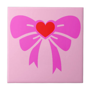Pink Ribbon Preppy y2k Trendy Minimalist Coquette Tile