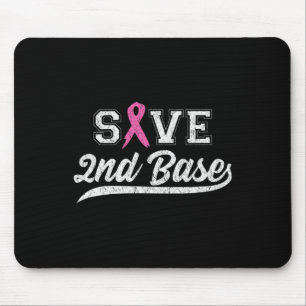 Pink Ribbon Save Second Byse Breast Cancer Awarene Mouse Mat