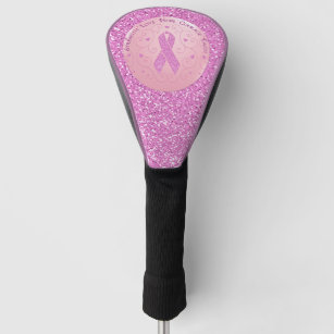 Pink Ribbon Sparkle Golf Head Cover