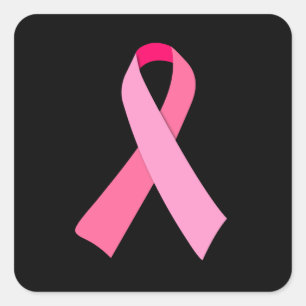 Pink Ribbon Square Sticker