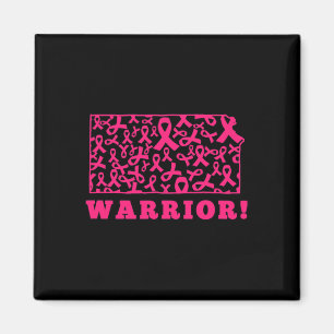 Pink Ribbon State Kansas Ks Breast Cancer Fight Su Magnet