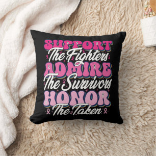 Pink Ribbon Support Admire Honour Breast Awareness Cushion