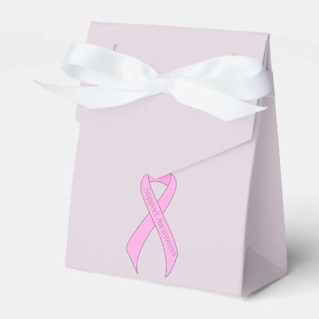 Pink Ribbon Support Awareness Favour Box (Front Side)