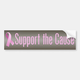 Pink Ribbon - Support the Cause Bumper Sticker