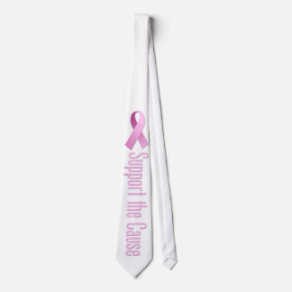 Pink Ribbon - Support the Cause Tie
