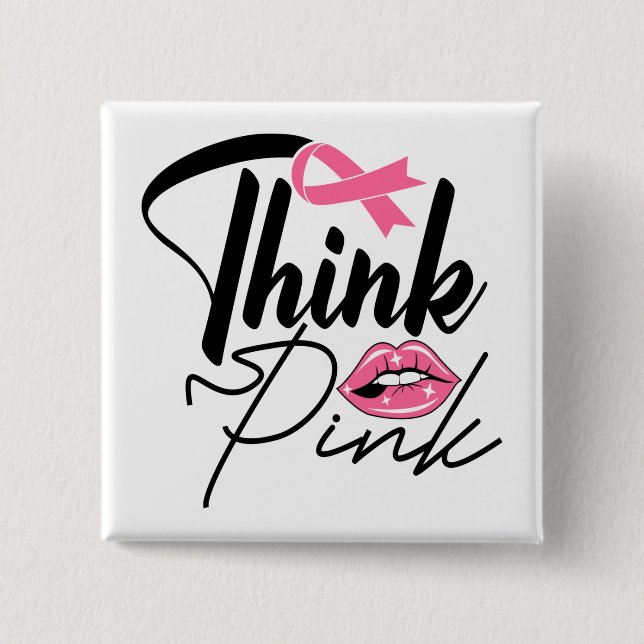 Pink Ribbon Survivor Breast Cancer Fighter  15 Cm Square Badge (Front)