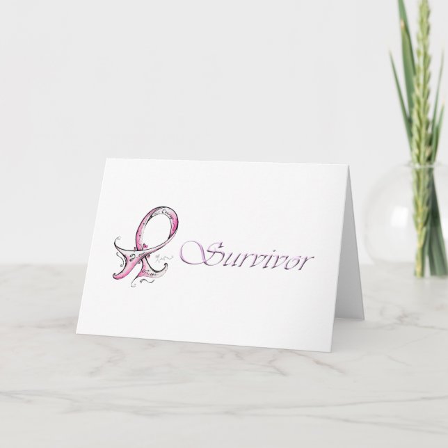 Pink Ribbon Survivor Card (Front)