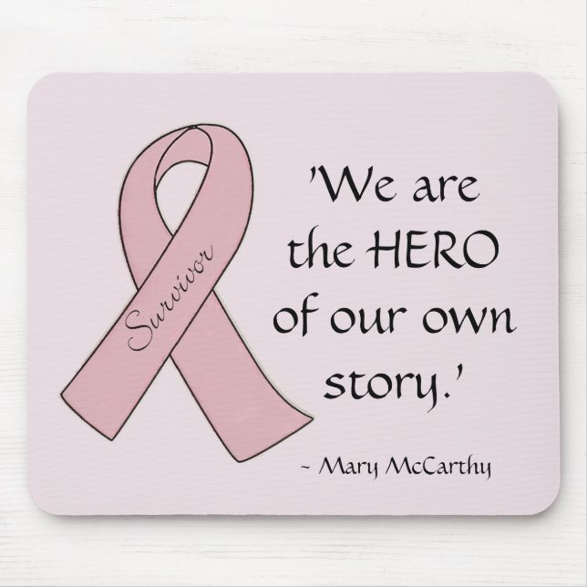 Pink Ribbon Survivor/Hero - Mousepad (Front)