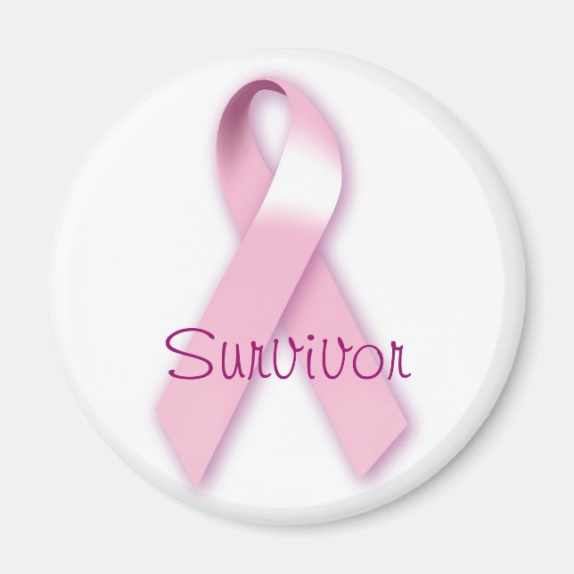 Pink Ribbon Survivor Magnet (Front)