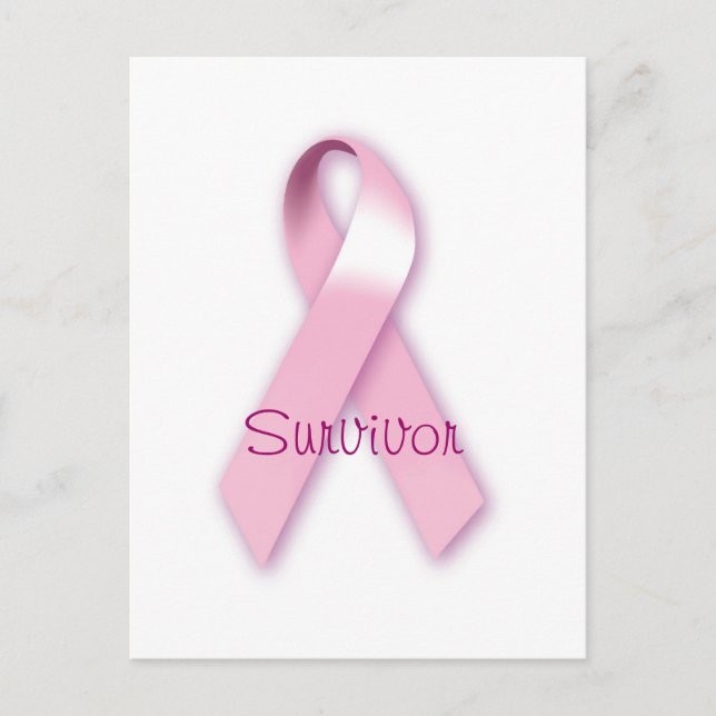 Pink Ribbon Survivor Postcard (Front)