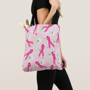 pink ribbon symbols tote bag