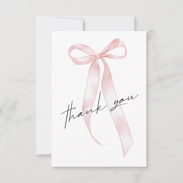 pink ribbon thank you card (Front)
