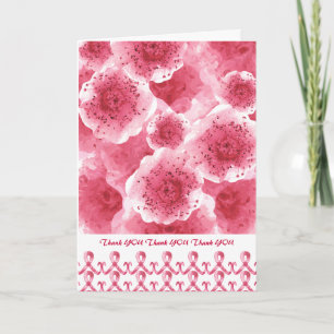 Pink Ribbon Thank You Card