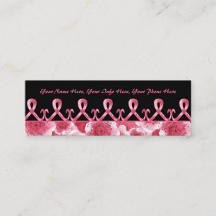 Pink Ribbon Thank You Mini Business Card