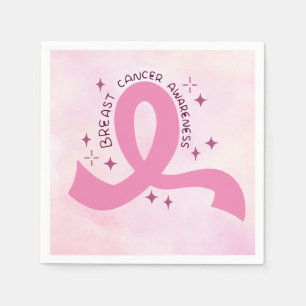 Pink Ribbon themed for  Breast Cancer Awareness  Napkin