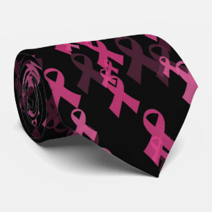 Pink ribbon tie