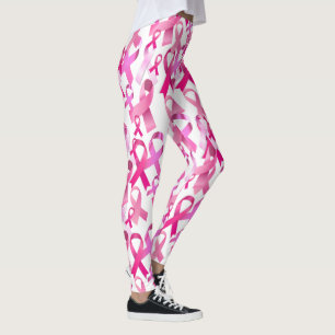 Pink Ribbon Toss Breast Cancer Survivor Pretty Leggings
