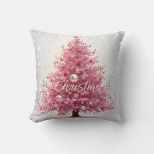 Pink Ribbon Tree Cushion