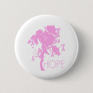 Pink Ribbon Tree of Hope 6 Cm Round Badge