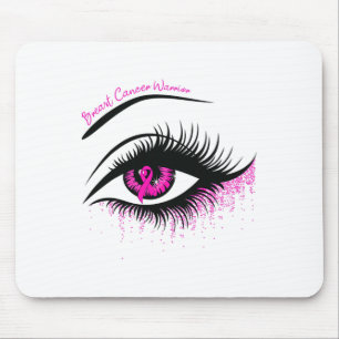 Pink Ribbon Warrior Breast Cancer Awareness Month  Mouse Mat