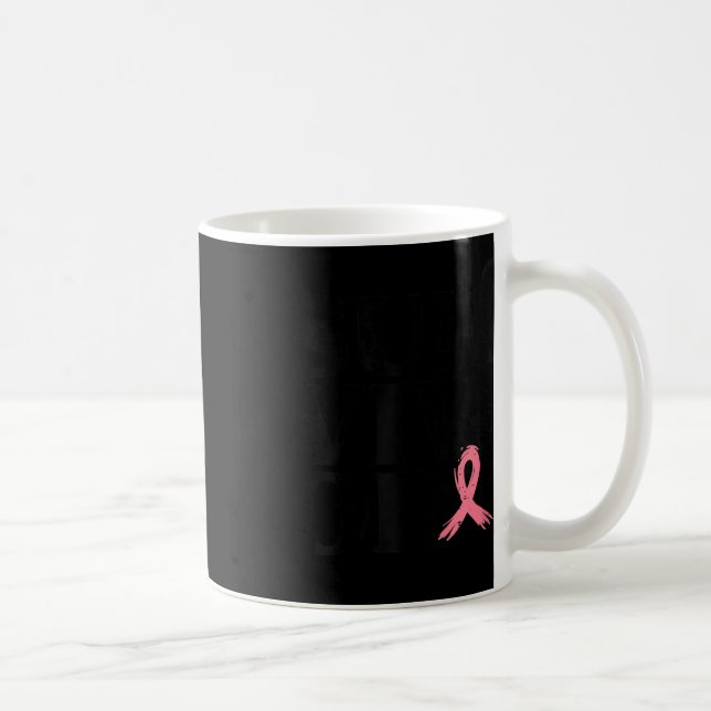 Pink Ribbon Warrior Breast Cancer Awareness Women  Coffee Mug (Right)