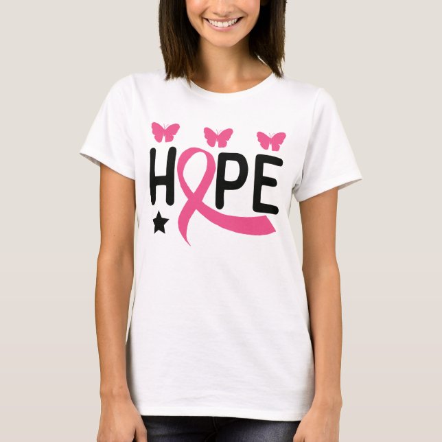 Pink Ribbon Warrior Fighter Warrior Breast Cancer  T-Shirt (Front)