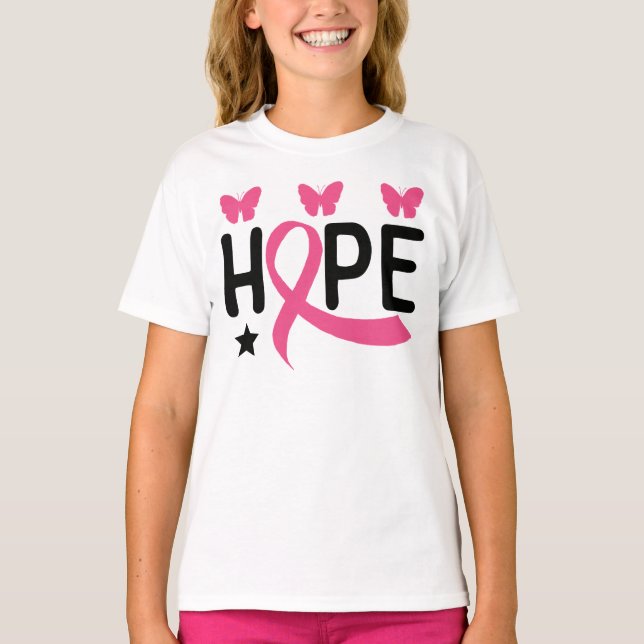 Pink Ribbon Warrior Fighter Warrior Breast Cancer  T-Shirt (Front)