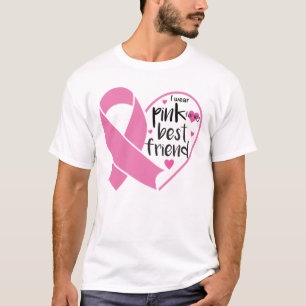 Pink Ribbon Warrior Friend Breast Cancer Fighter T-Shirt