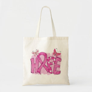Pink Ribbon Warrior Survivor Fighter Breast Cancer Tote Bag