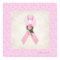 Pink Ribbon with Pink Rose Beautiful Print