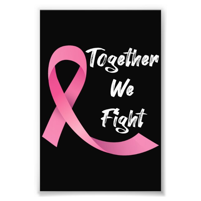 Pink Ribbon Women Cancer Awareness Breast Cancer  Photo Print (Front)