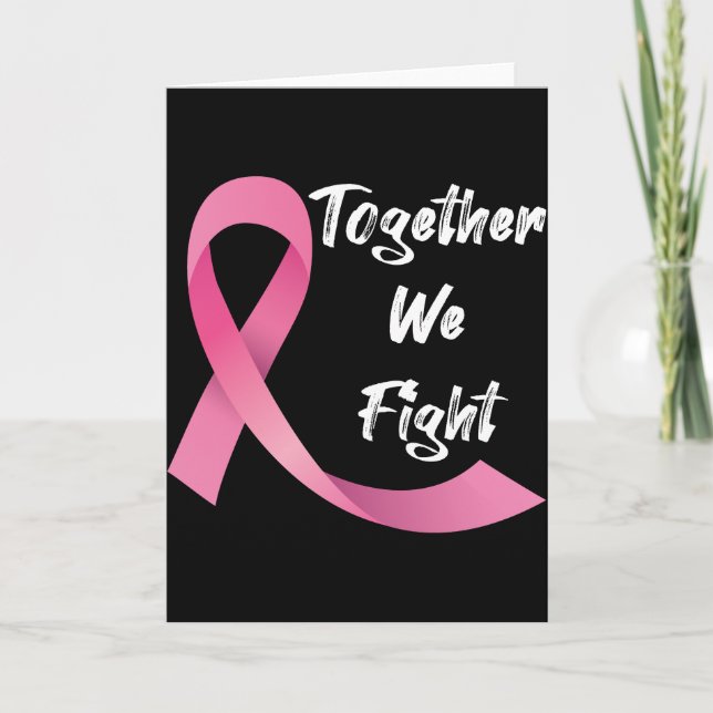 Pink Ribbon Women Cancer Awareness Breast Cancer  Thank You Card (Front)
