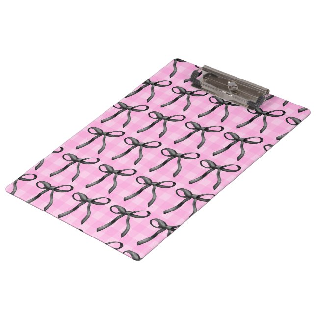 Pink & Ribbons Aesthetic Coquette  Clipboard (Angled)