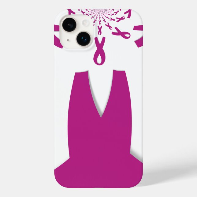 Pink Ribbons Breast Cancer Awareness Art Print Case-Mate iPhone Case (Back)