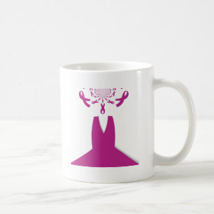 Pink Ribbons Breast Cancer Awareness Art Print Coffee Mug