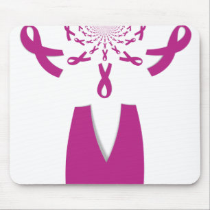 Pink Ribbons Breast Cancer Awareness Art Print Mouse Mat