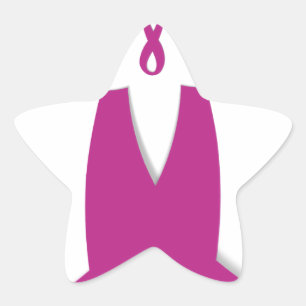 Pink Ribbons Breast Cancer Awareness Art Print Star Sticker
