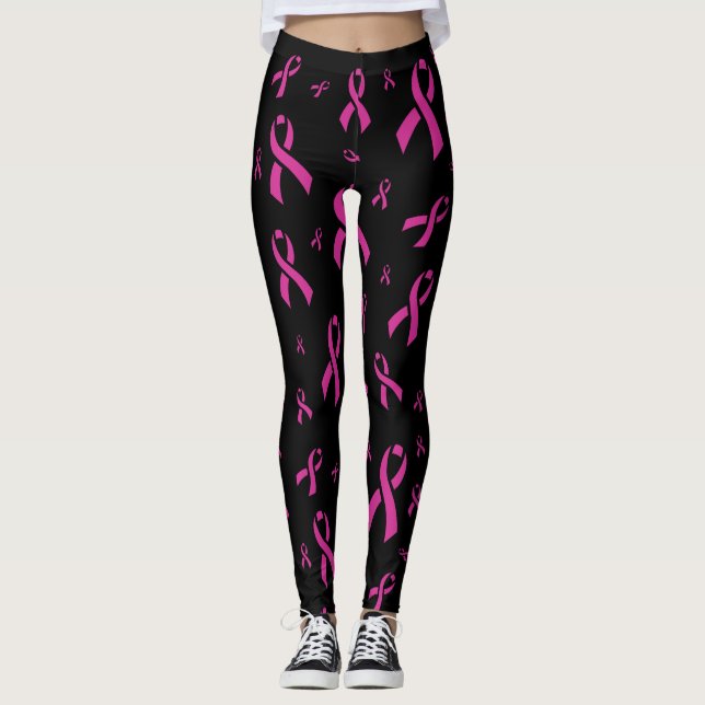 Pink Ribbons...Breast Cancer Leggings (Front)
