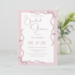 Pink Ribbons Bridal Shower Invitation