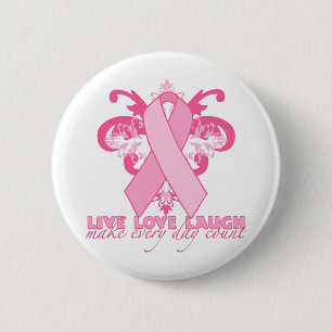 Pink Ribbons Every Day 6 Cm Round Badge