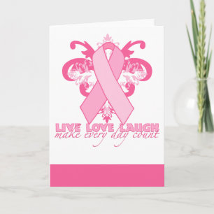 Pink Ribbons Every Day Card